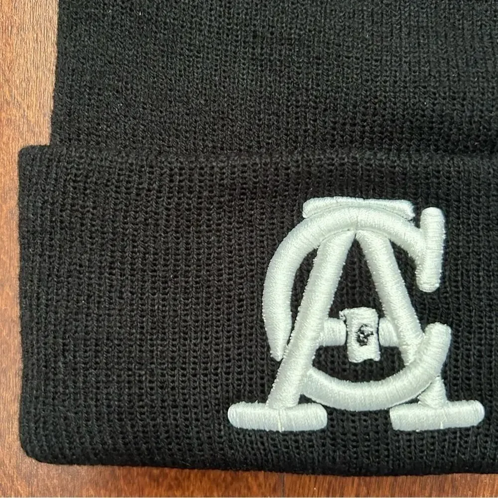 Aspire and Create Beanie, Unisex, Black with White Embroidered Letters, NWOT